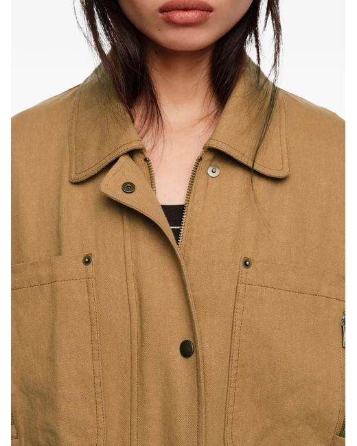 Bimba Y Lola Blue Patch-Pocket Jacket