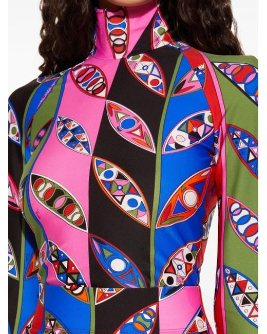 Emilio Pucci Girandole プリント ハイネックトップ White