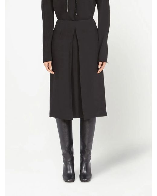 Ferragamo Midi-Plooirok in het Black