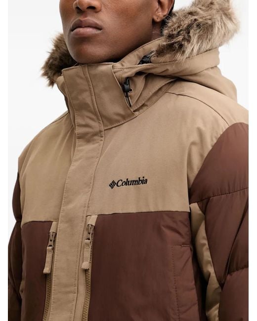 Columbia Brown Hooded Padded Jacket for men