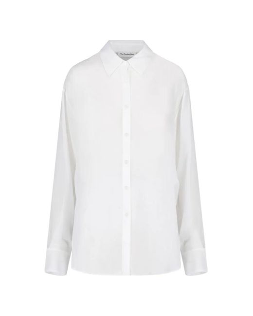 Frankie Shop White Peri Georgette Shirt