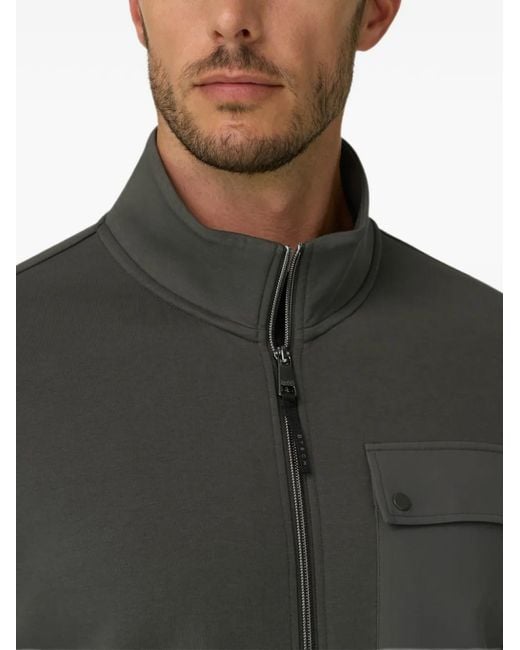 Boggi Green Full-Zip Sweatshirt for men