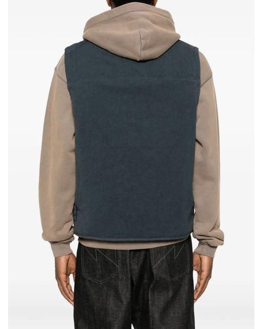 Stone Island Blue Giubbotto Senza Maniche for men