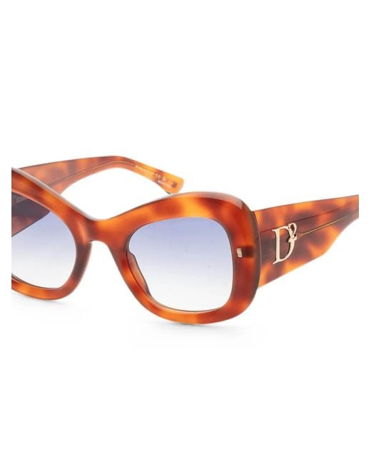 DSquared² Multicolor Tortoiseshell-Effect Cat-Eye Sunglasses