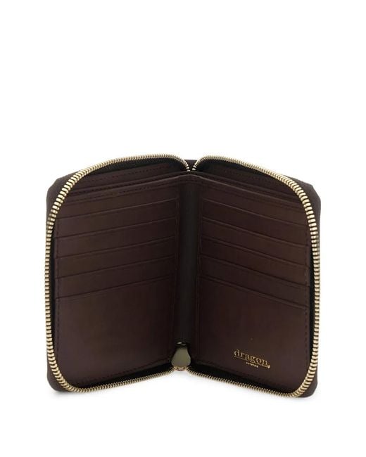 Dragon Diffusion Brown Woven Zip-Around Wallet