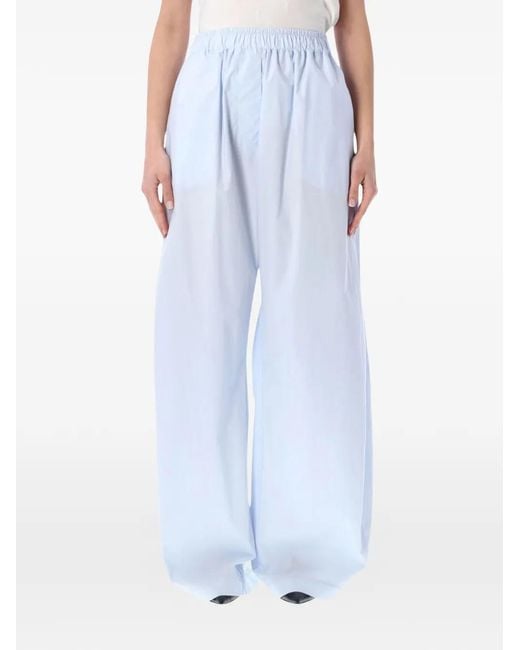 Thelatest Blue Dora Elasticated-Waist Trousers