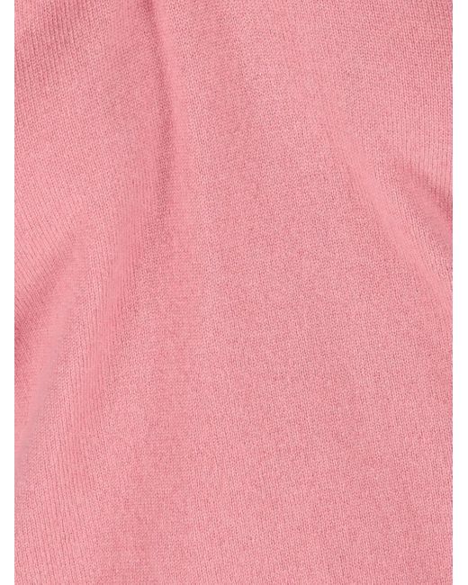 Alpha Studio Pink Short-Sleeve Cashmere Top