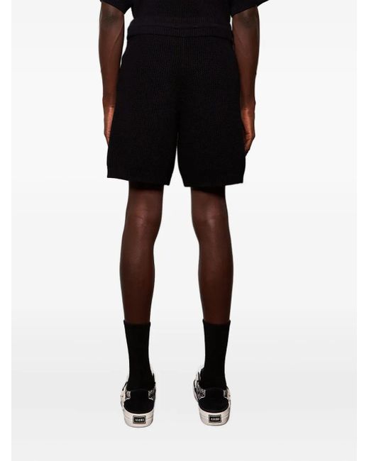 Amiri Black Crochet Mesh Shorts for men