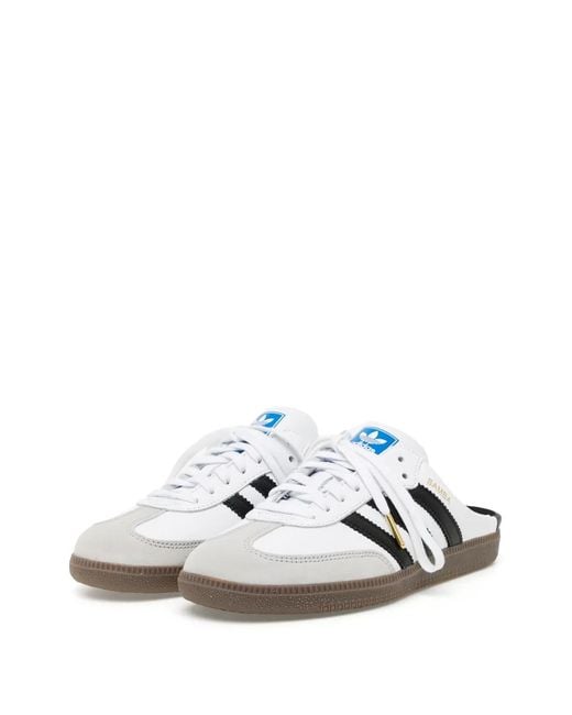 Adidas White Samba Mules