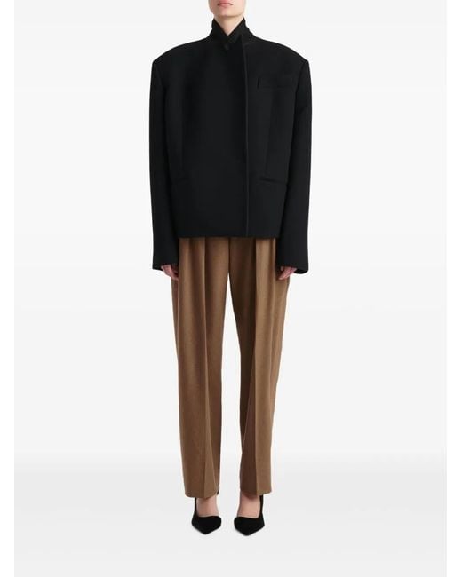 Khaite Black Notched Lapel Single-Button Jacket