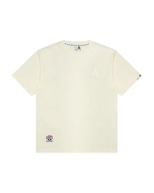 Aape By A Bathing Ape Aape Aapeunvs "A" T-Shirt in het White voor heren