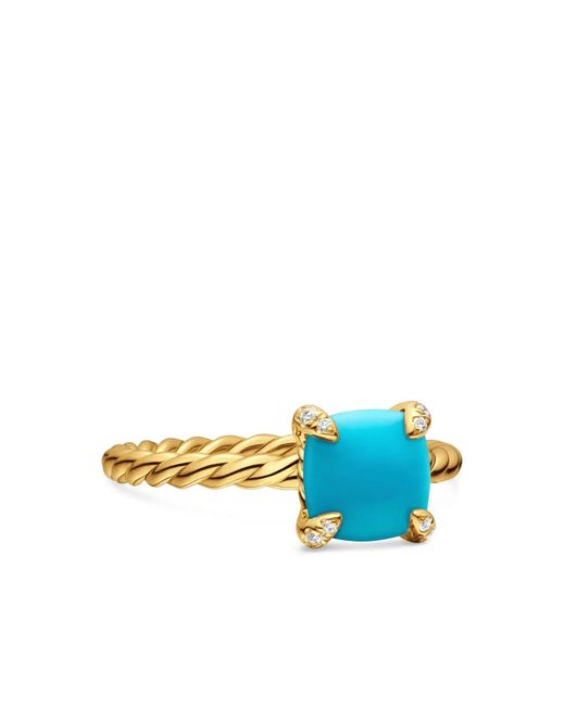 David Yurman Multicolor 18Kt Châtelaine And Diamond Ring (7Mm)