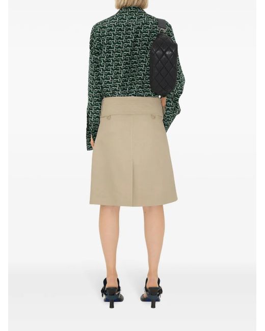 Burberry Natural Wrap Canvas Skirt