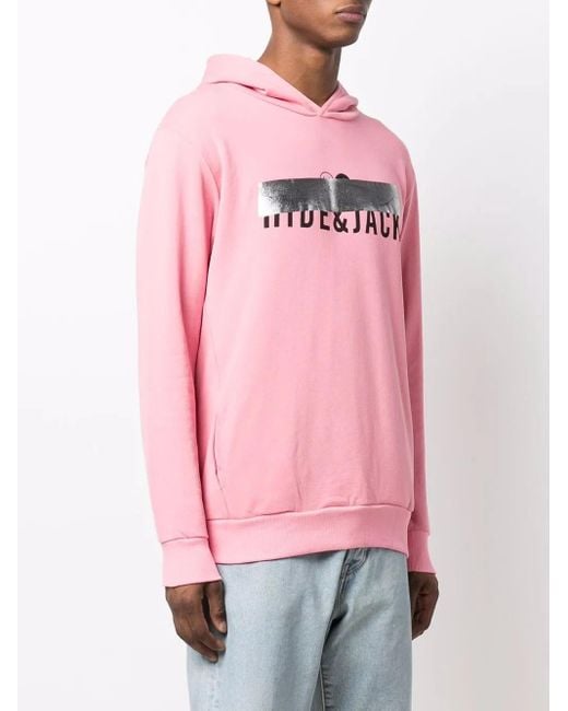 Sudadera con capucha y logo HIDE & JACK de color Pink