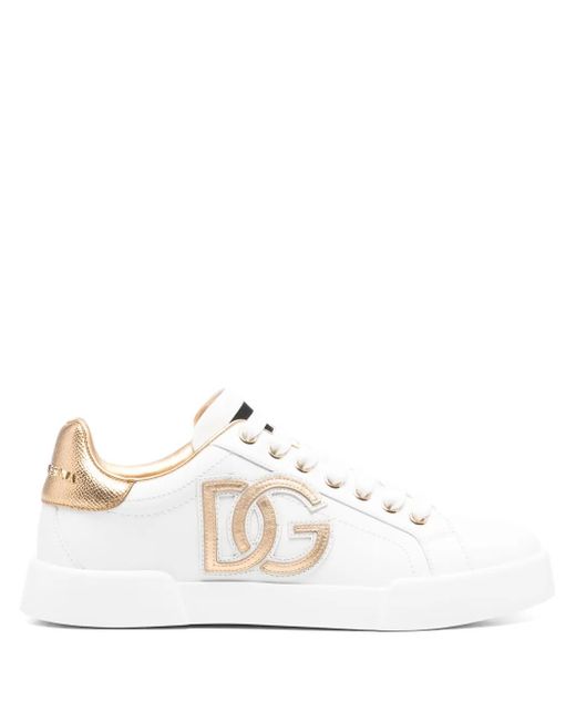 Baskets Dg À Patch Logo Dolce & Gabbana en coloris White