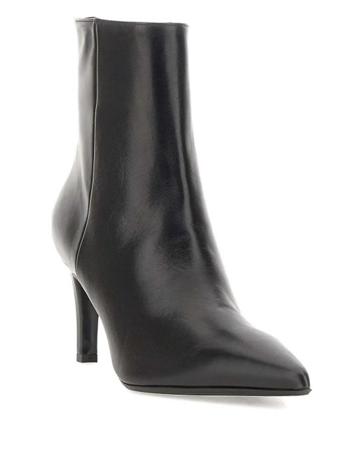 Sergio Levantesi Black Pointed-Toe Ankle Boots
