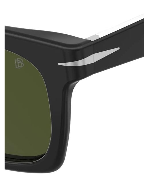David Beckham Green Square-Frame Sunglasses
