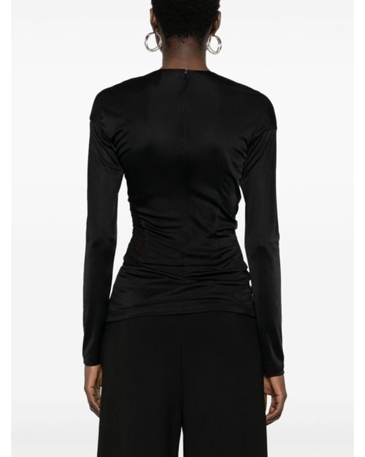 Top con panel de encaje $G Givenchy de color Black