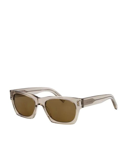 Saint Laurent Natural Sl402 Rectangle-Frame Sunglasses