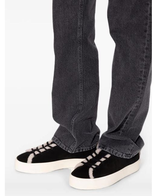 Inuikii Black Shearling Low Sneakers