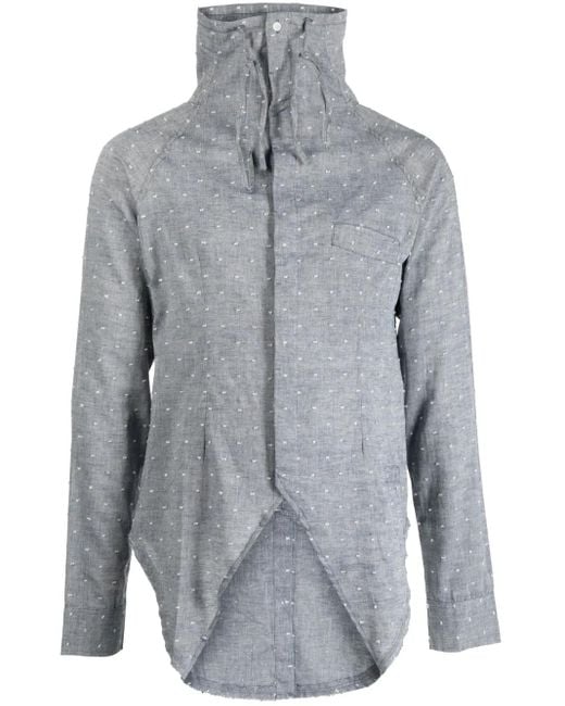 Private Stock Overhemd Met Stippen in het Gray voor heren