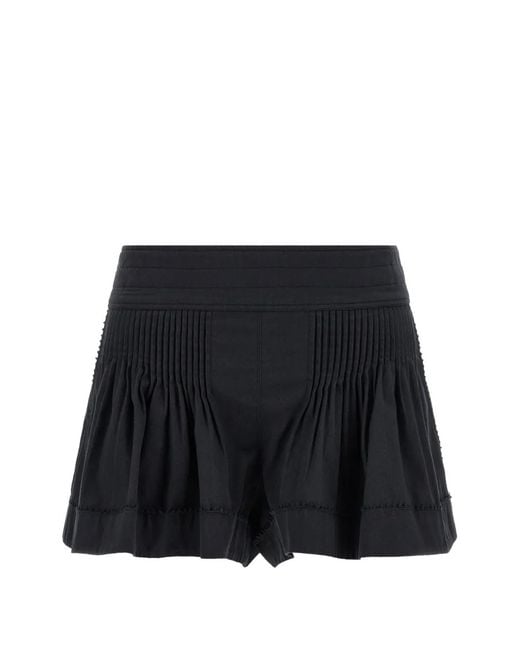 Isabel Marant Black Cotton Shorts