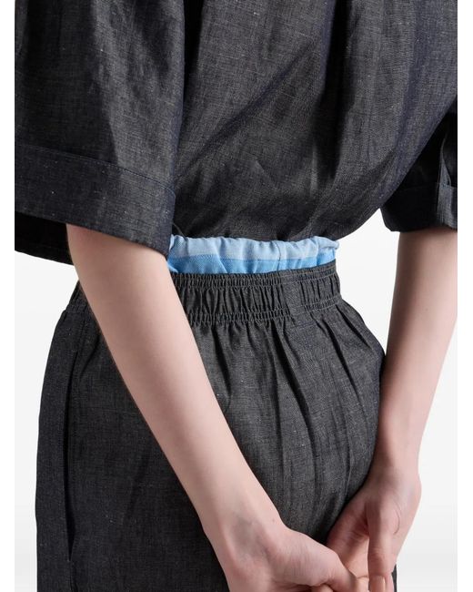 Prada Gray Chambray Skirt