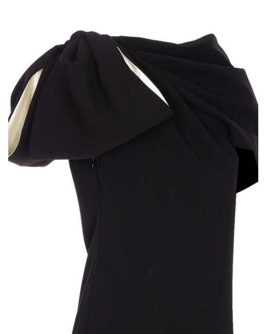 Vestido corto con detalle de lazo Max Mara de color Black