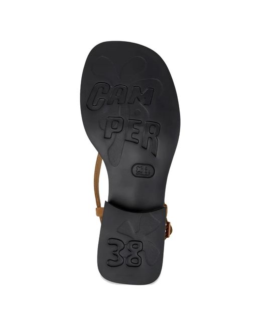 Camper White Dana Leather Sandals