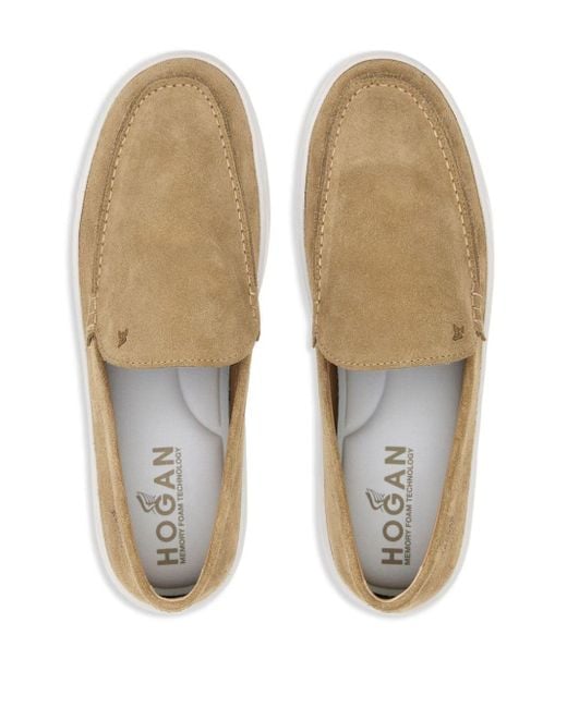 Hogan Natural Cool Leather Loafers for men