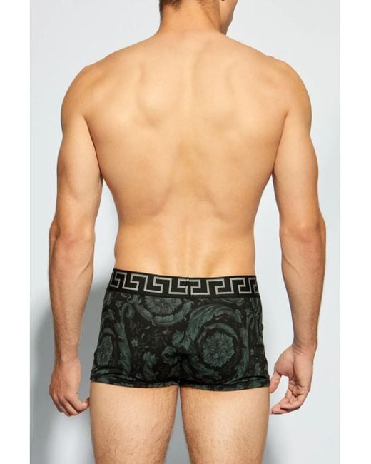 Versace Black Patterned Boxer Shorts for men