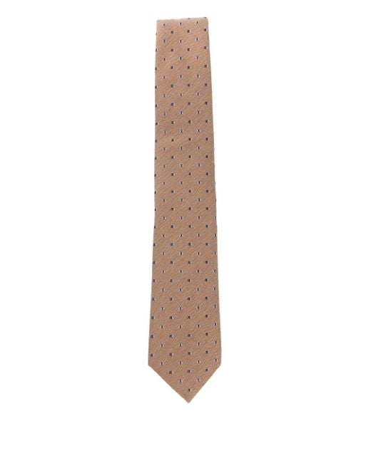 Emporio Armani White Patterned Tie for men