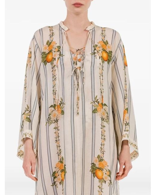 Agua Bendita White Datil Valle Kaftan Dress