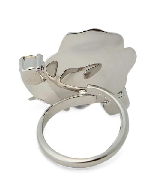 Marni Purple Bague En Forme De Fleur