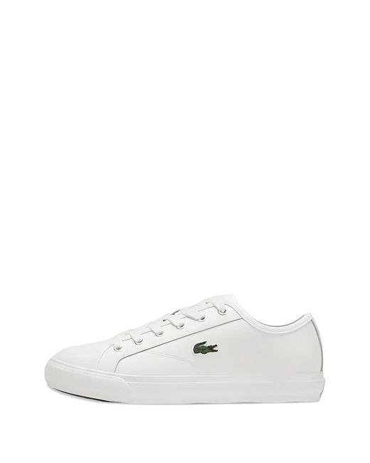 Lacoste White Backcourt Logo-Detail Sneakers for men