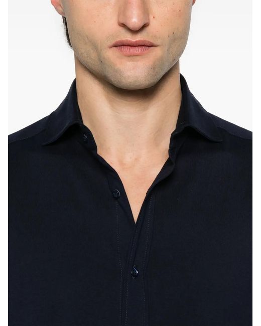 Brunello Cucinelli Blue Shirt for men