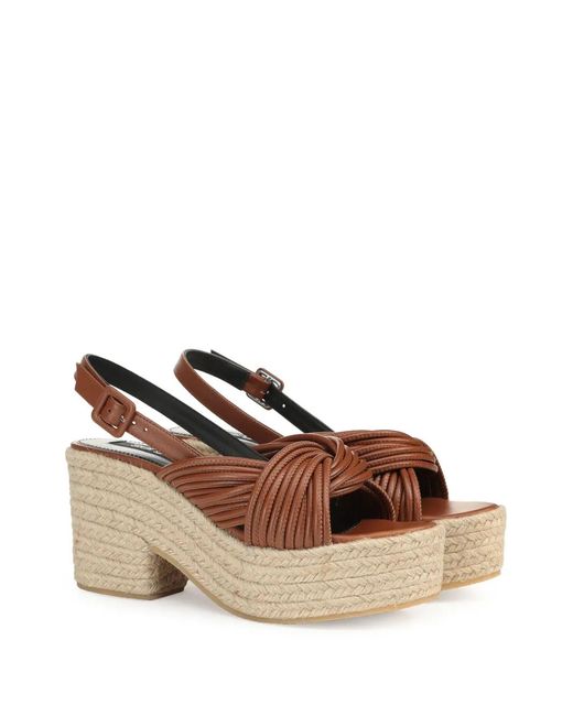Sergio Rossi Brown Sr Akida Heeled Espadrilles