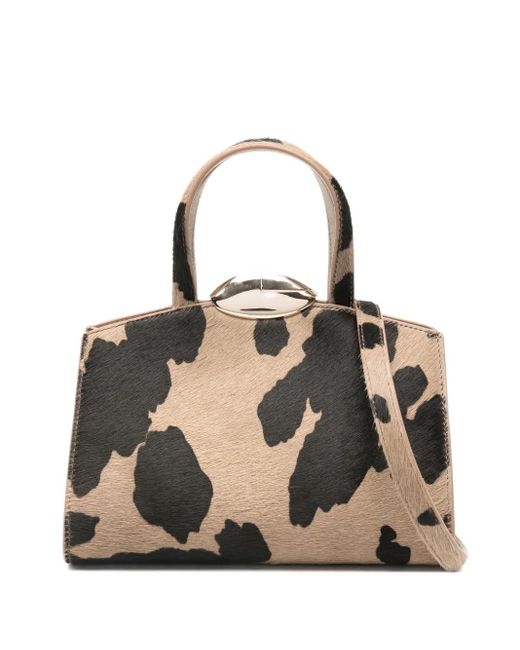 Benedetta Bruzziches Black Serena La Petite Animal-Print Tote Bag