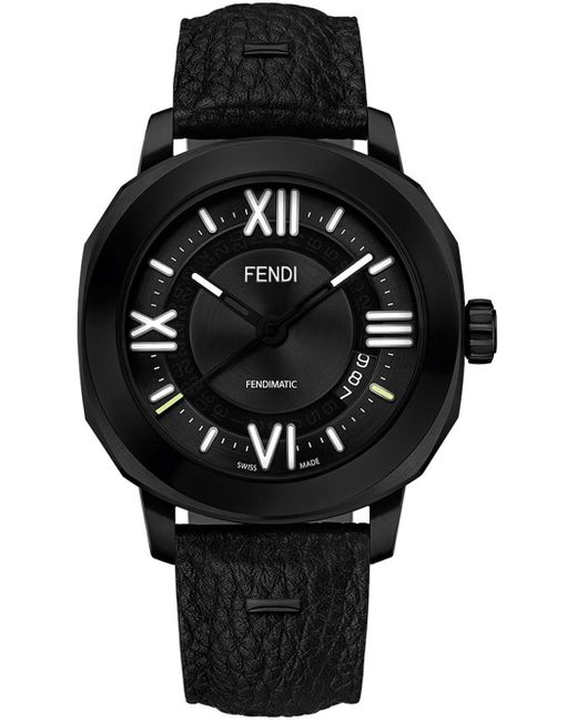 Orologio 'matic'Fendi in Pelle da Uomo colore Nero | Lyst