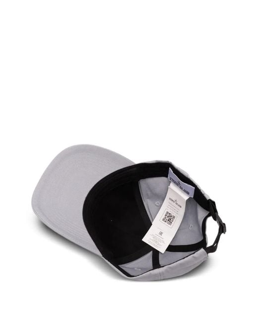 Stone Island Gray Compass-Patch Baseball Cap