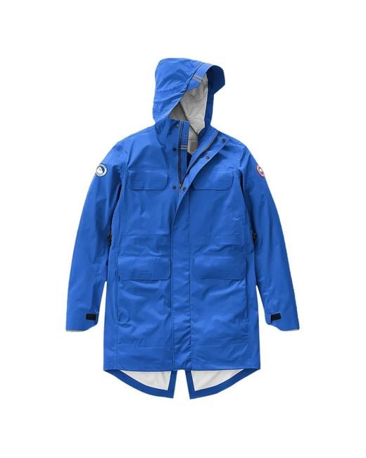 Canada Goose Blue Seawolf Packable Rain Coat for men