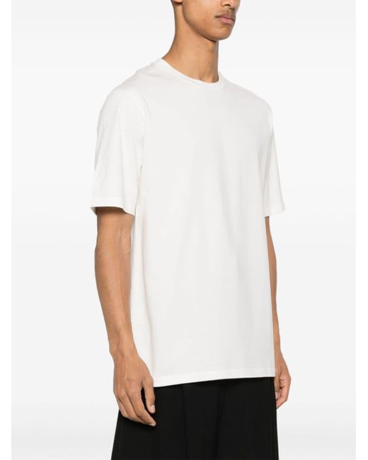 Camiseta con logo estampado Jil Sander de hombre de color White