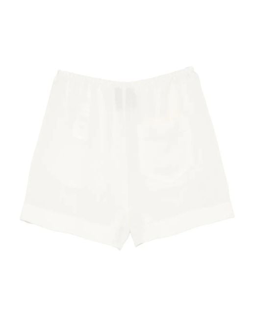 Nanushka White Drawstring Shorts