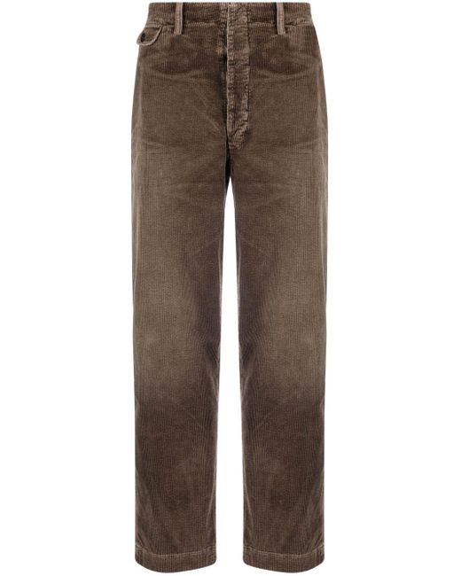 Polo Ralph Lauren Wide-leg Cropped Corduroy Trousers in Brown for Men ...