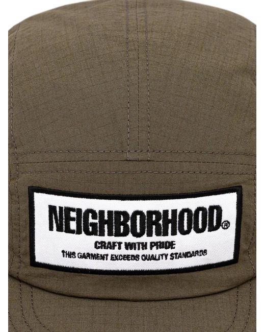 Neighborhood Green Logo-Patch Ripstop Cap for men
