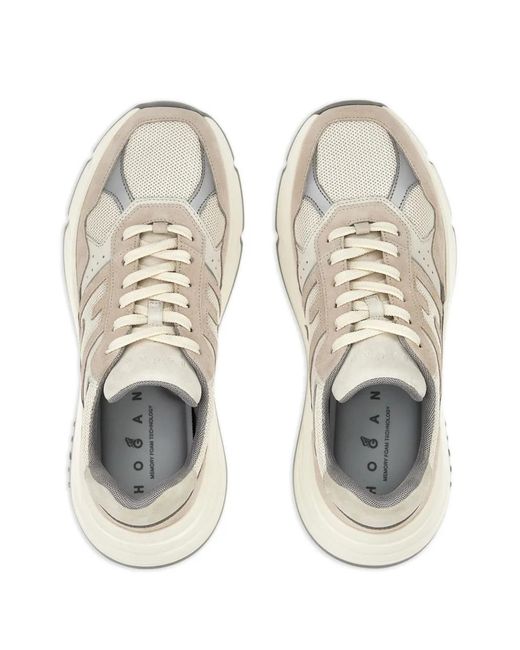Hogan White H669 Leather Sneakers