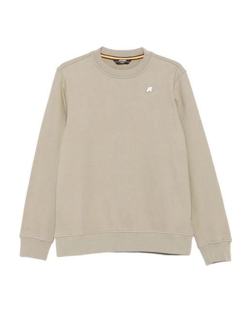 メンズ K-Way ロゴ スウェットシャツ Natural