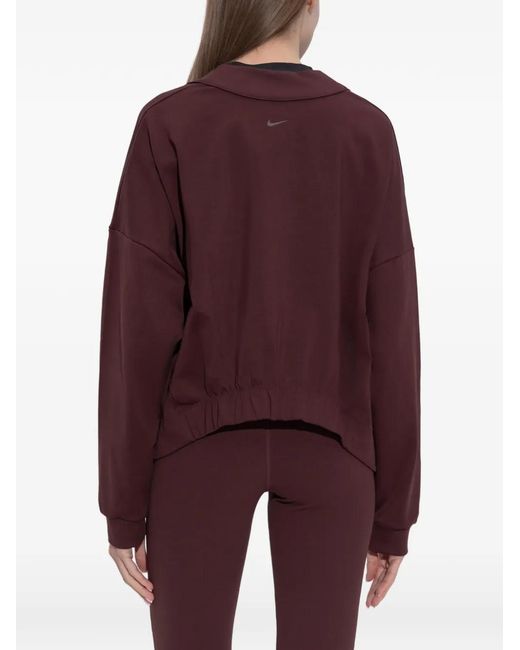 Nike Purple Logo Collarless Cardigan