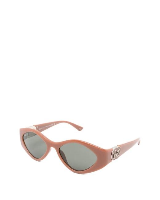 Gucci Brown Interlocking G Cat-Eye Sunglasses