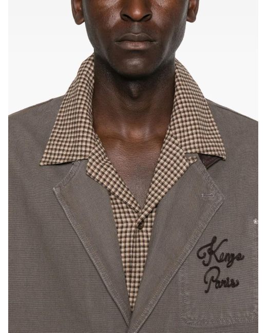 Chaqueta con bolsillos de parche KENZO de hombre de color Brown
